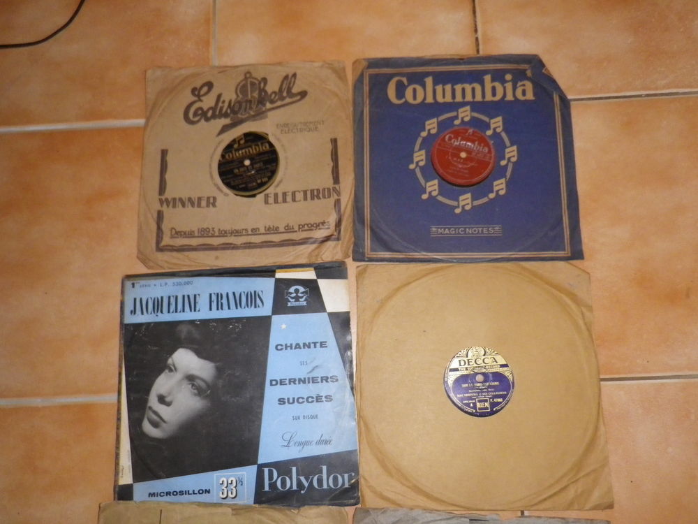 Lot de 7 DISQUES VINYLE 78 TOURS CD et vinyles