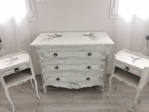 commode et ses chevets relookes 320 Allondans (25)