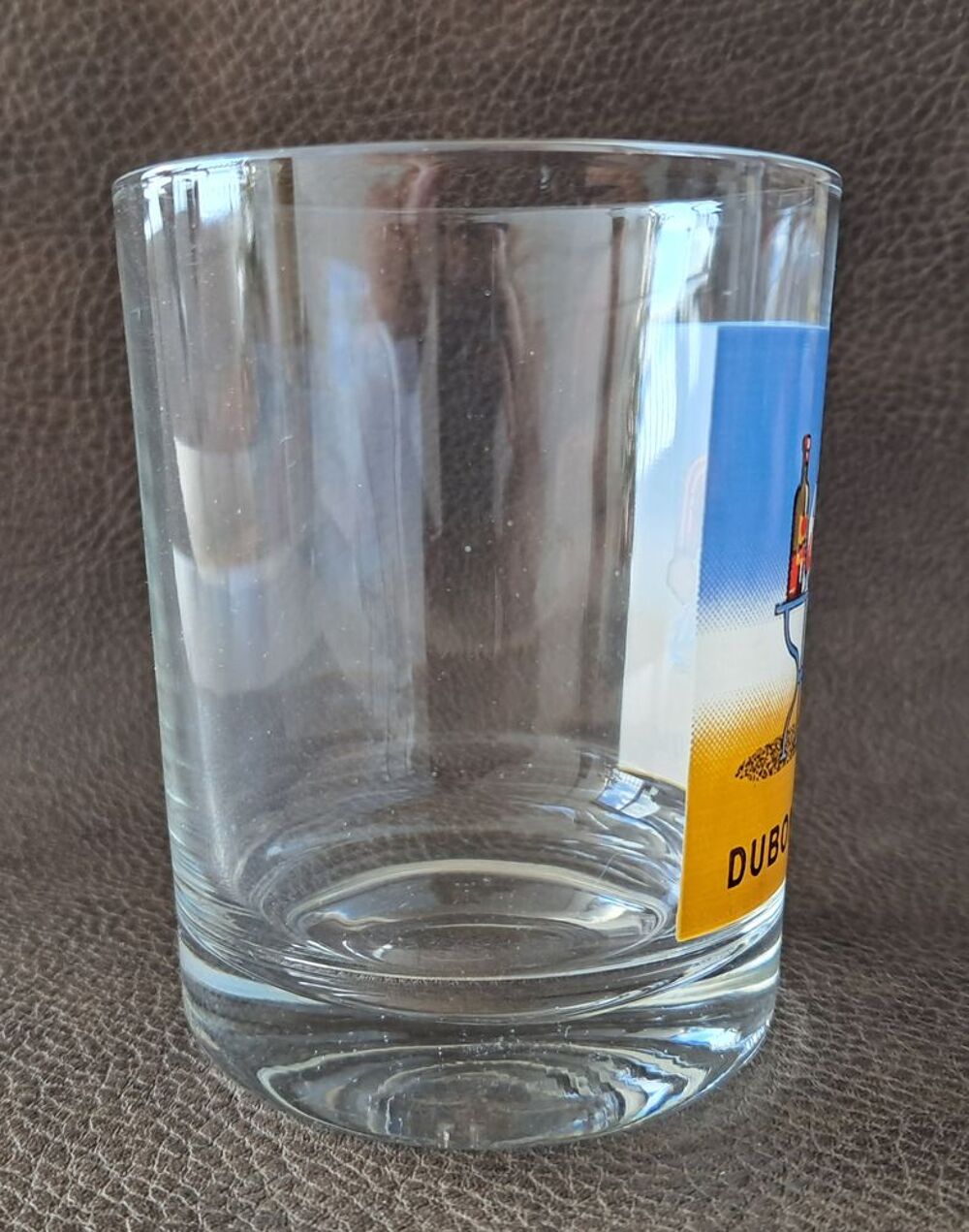 Verre publicitaire illustr&eacute; ap&eacute;ritif fran&ccedil;ais Dubonnet 