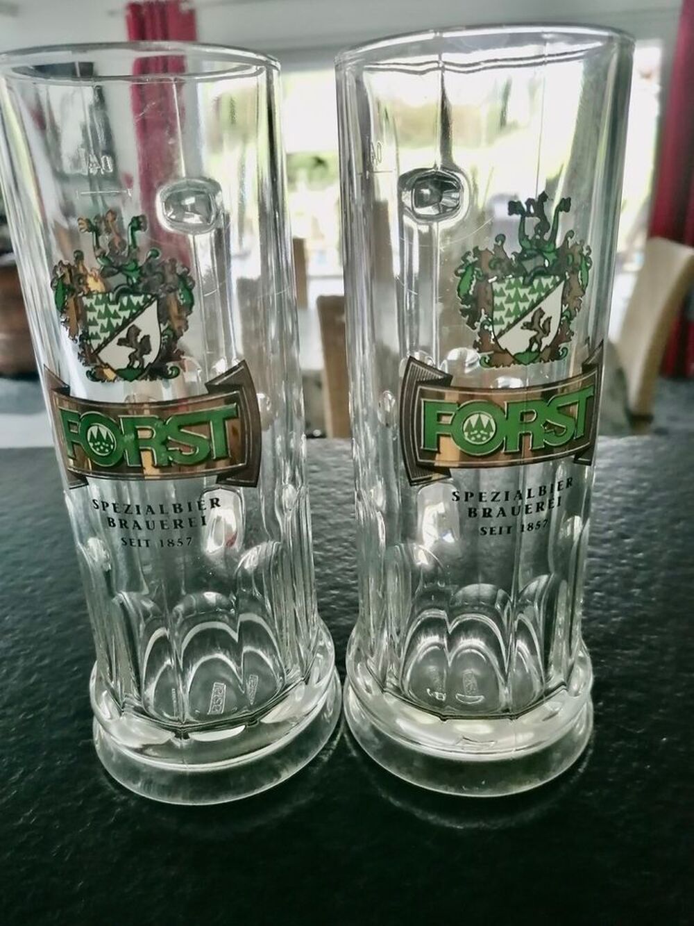 Lot de 8 chopes &agrave; bi&egrave;re allemande de collection 