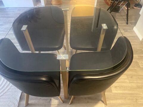 Table à manger en verre avec 4 fauteuils 0 Paray-Vieille-Poste (91)