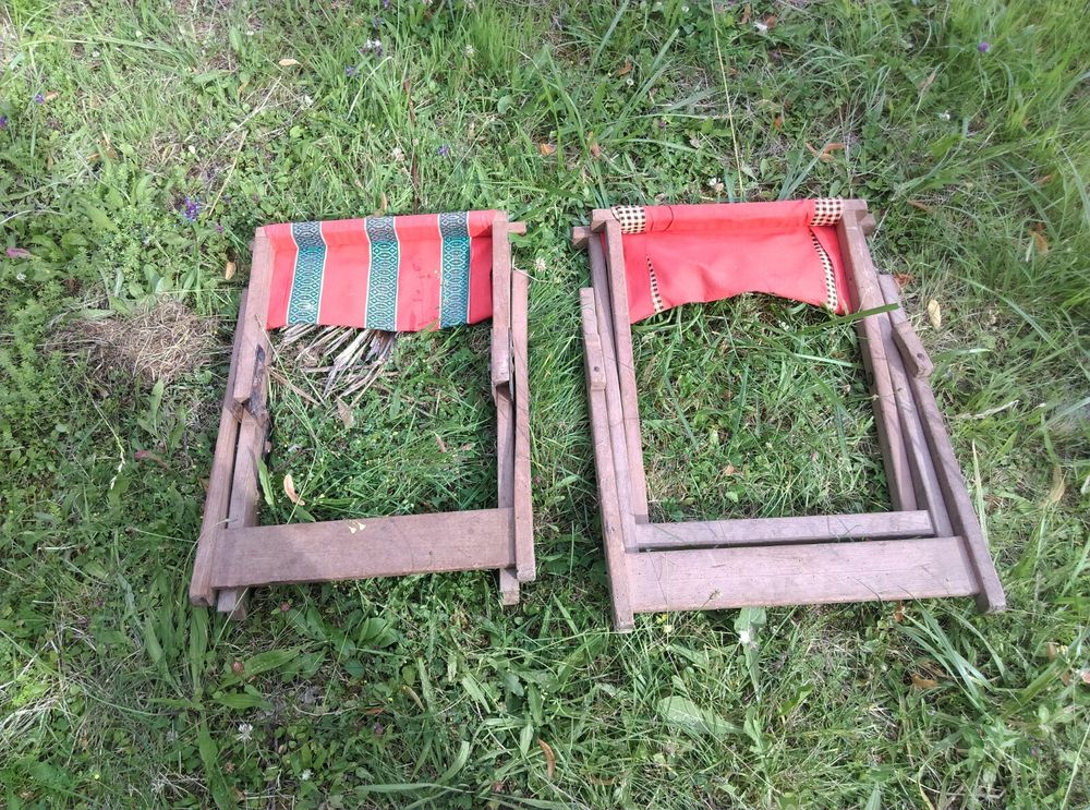 2 chaises d'ext&eacute;rieur ann&eacute;es 60 Jardin