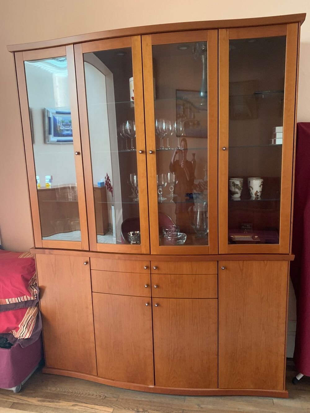 Buffet vitrine en bois Meubles