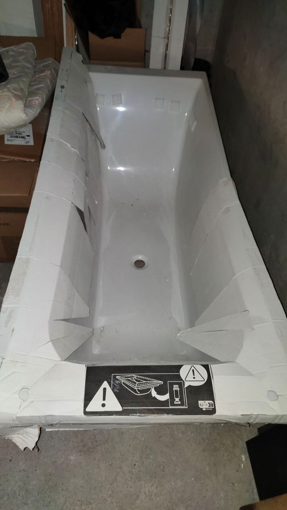 Baignoire droite JACOB DELAFON Evok acrylique Meubles