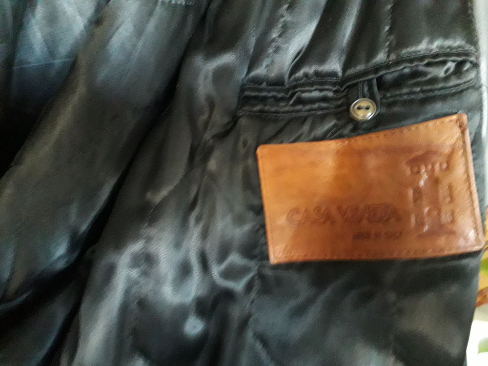 veste longue en cuir Vêtements