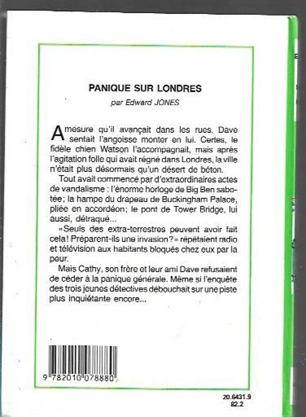 bibliotheque verte - panique sur londres - 1982 Livres et BD