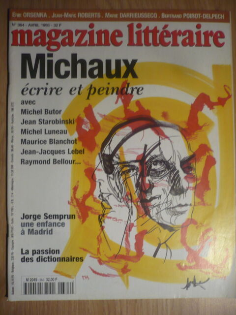 MAGAZINE LITTÉRAIRE N° 364  - Henri MICHAUX (1998) 8 Pessac (33)