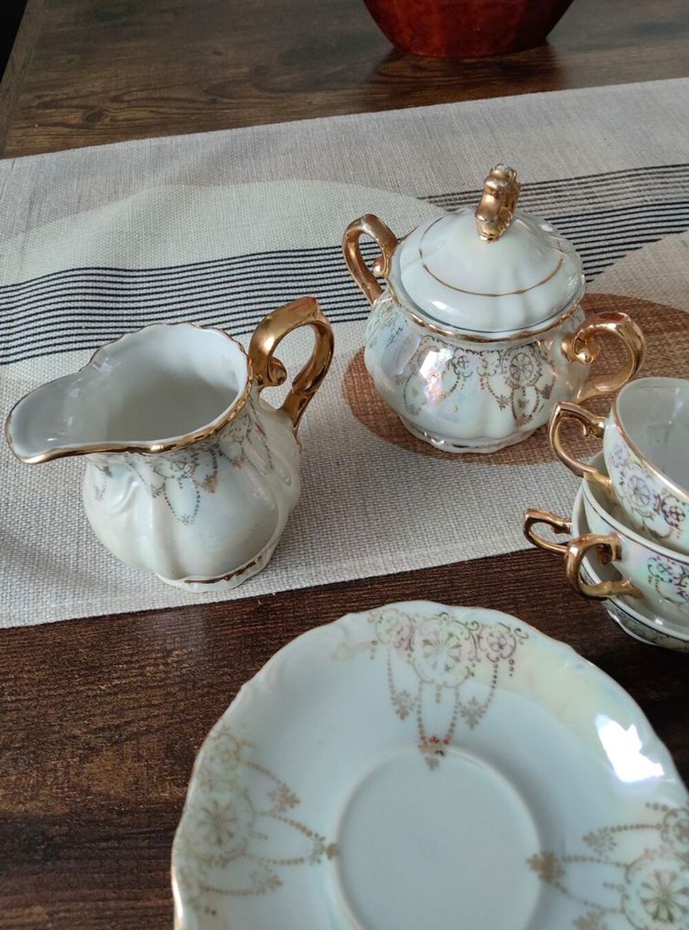Service caf&eacute; vintage porcelaine italienne Décoration