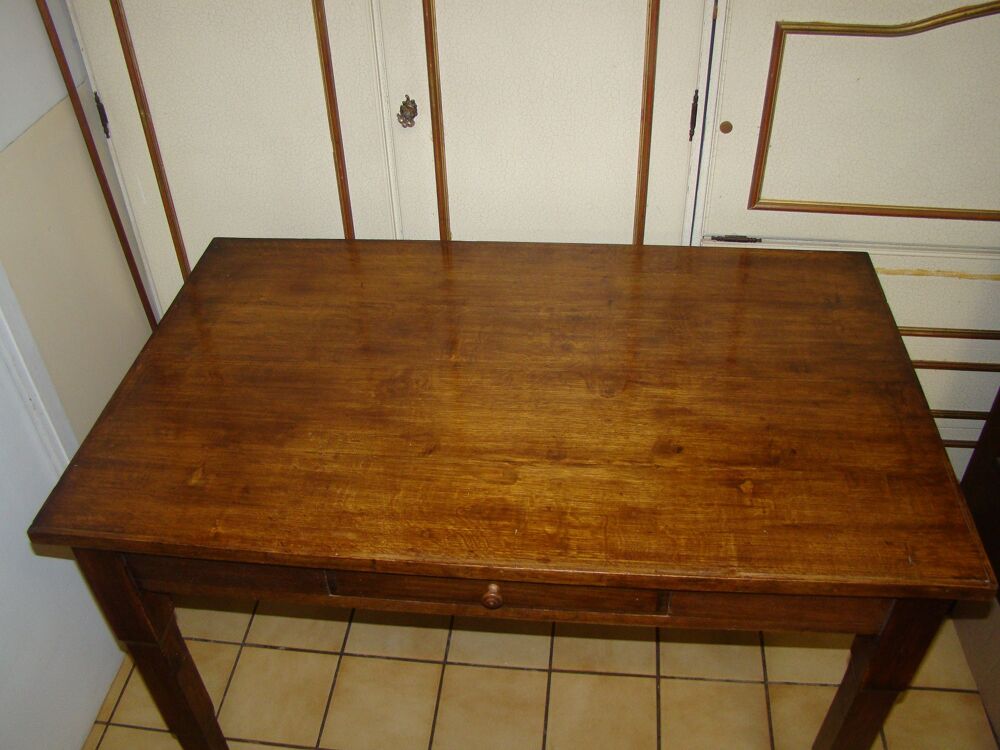 Ancienne table bureau en ch&ecirc;ne massif - ann&eacute;es 1930 / 1940 Meubles