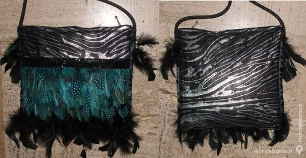 Petit sac DESIGN 'plumes' Maroquinerie