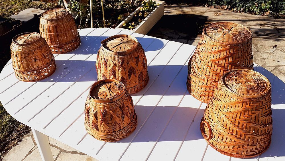 6 Cache-Pots (Grands &amp; moyens) - Bambou / Osier
Dcoration