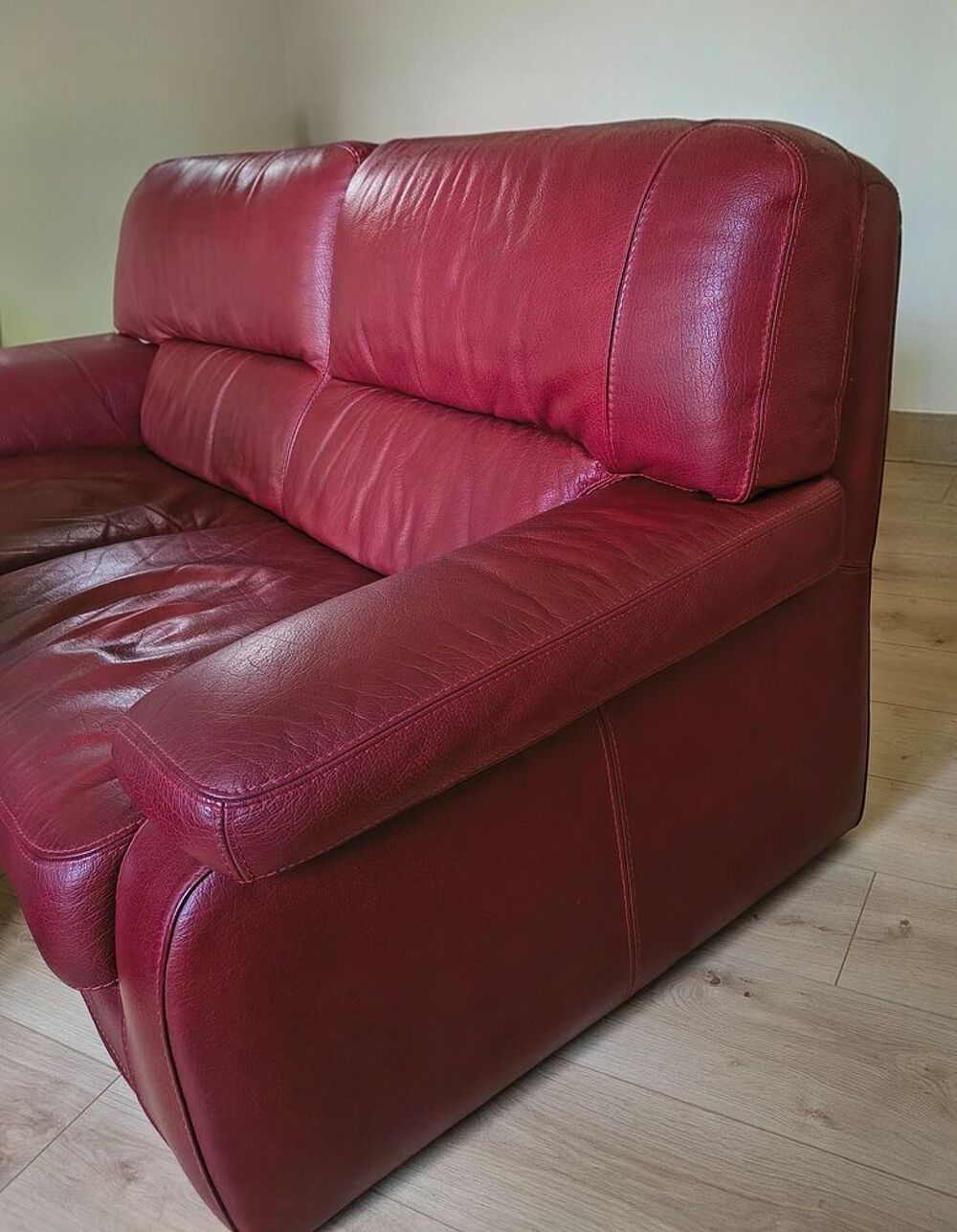Canap&eacute;+Fauteuil en cuir de Buffle Meubles