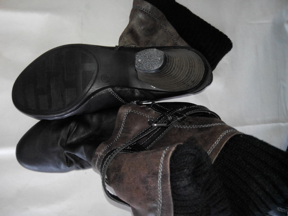Bottes montantes surpiqu&eacute;es T.38 Chaussures