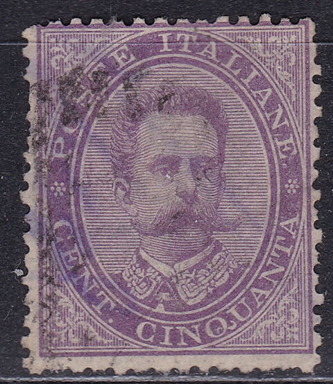 Timbres EUROPE-ITALIE 1879-82 YT 38 2 Lyon 5 (69)