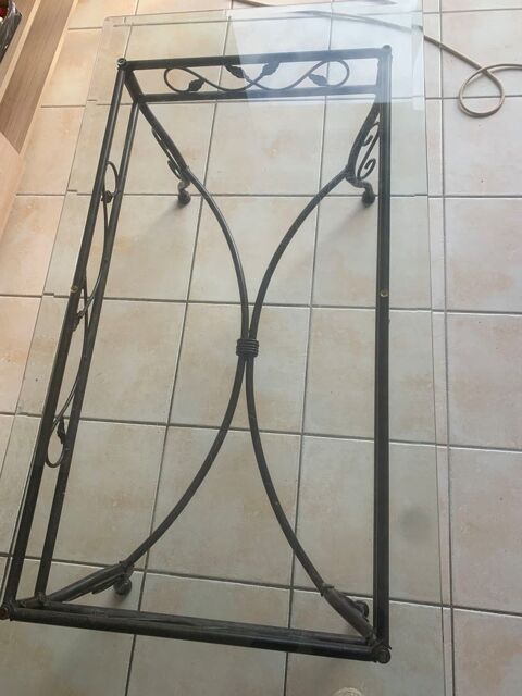 Table basse en verre et fer forg� 50 Laval (53)