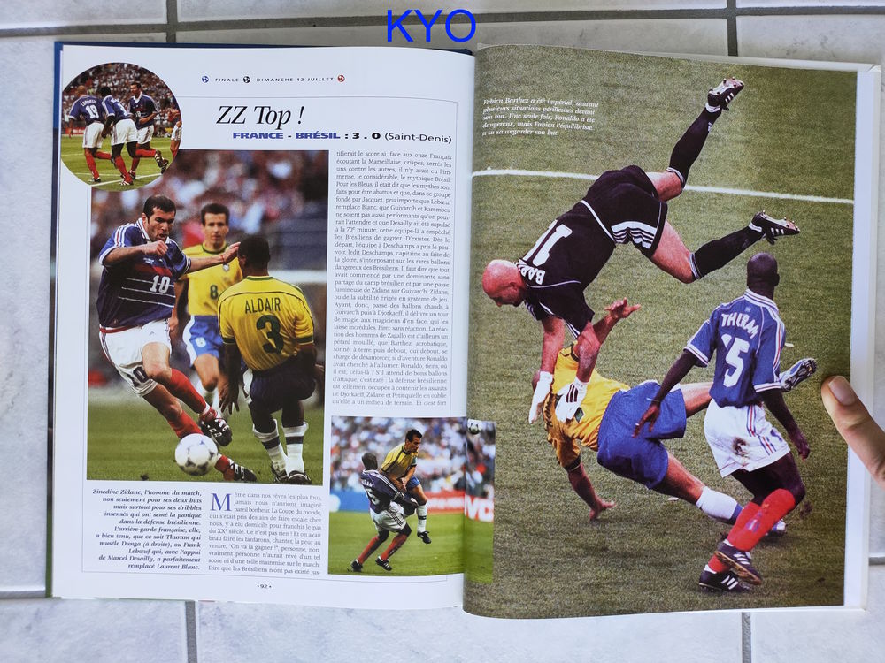Coupe du monde 98 Le livre souvenir Zin&eacute;dine Zidane football Livres et BD