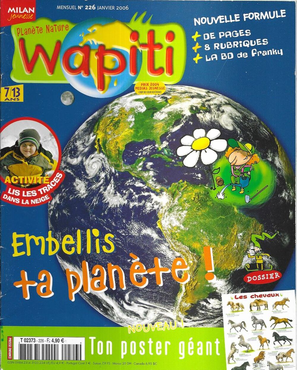  Magazine , Wapiti , de 7 &agrave; 13 ans Livres et BD