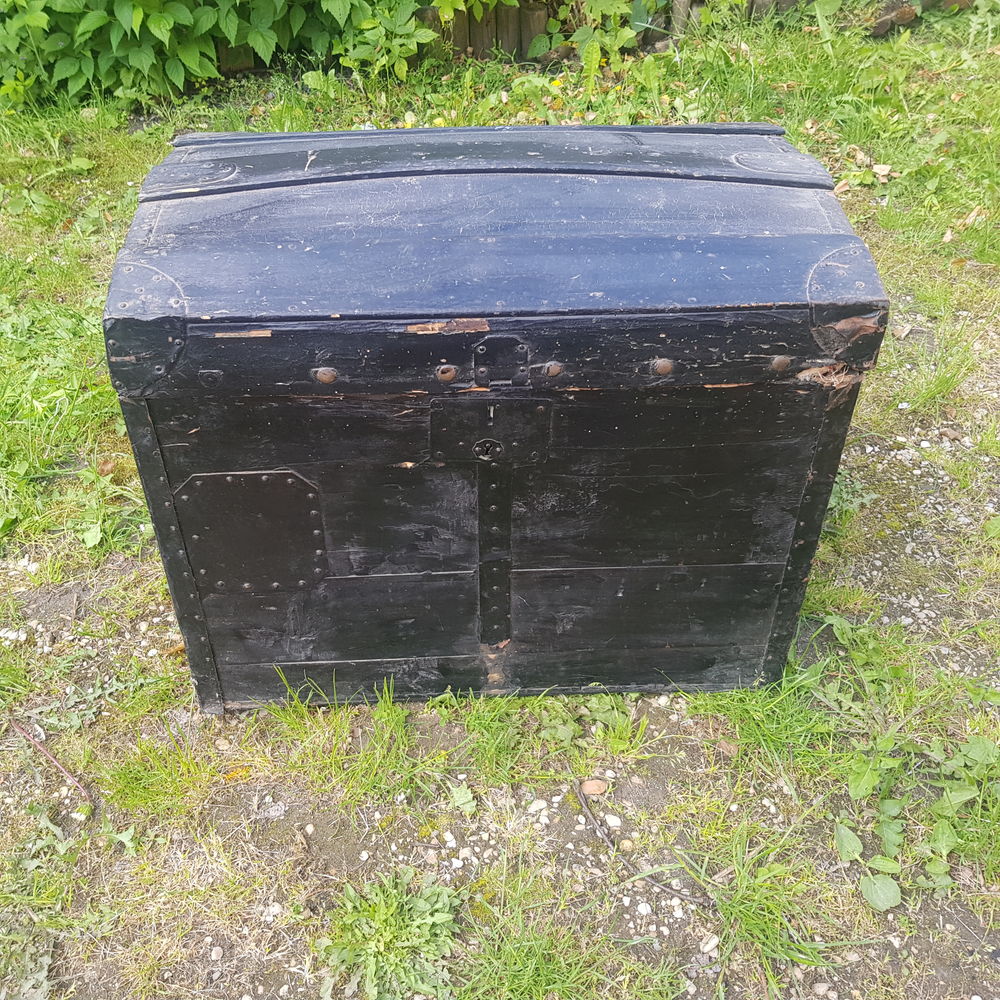 Coffre malle ancienne de voyage en bois Meubles