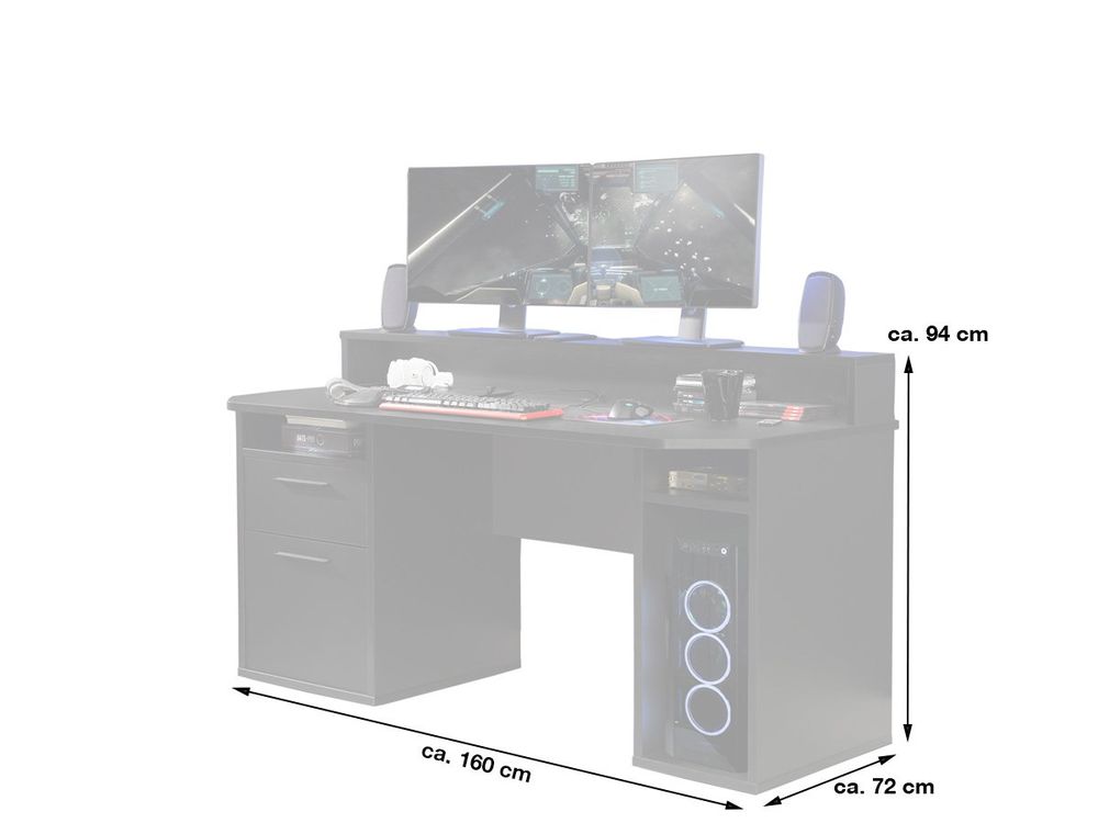 Bureau gaming 160 cm Meubles