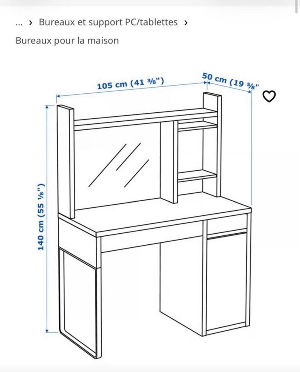 bureau blanc Meubles