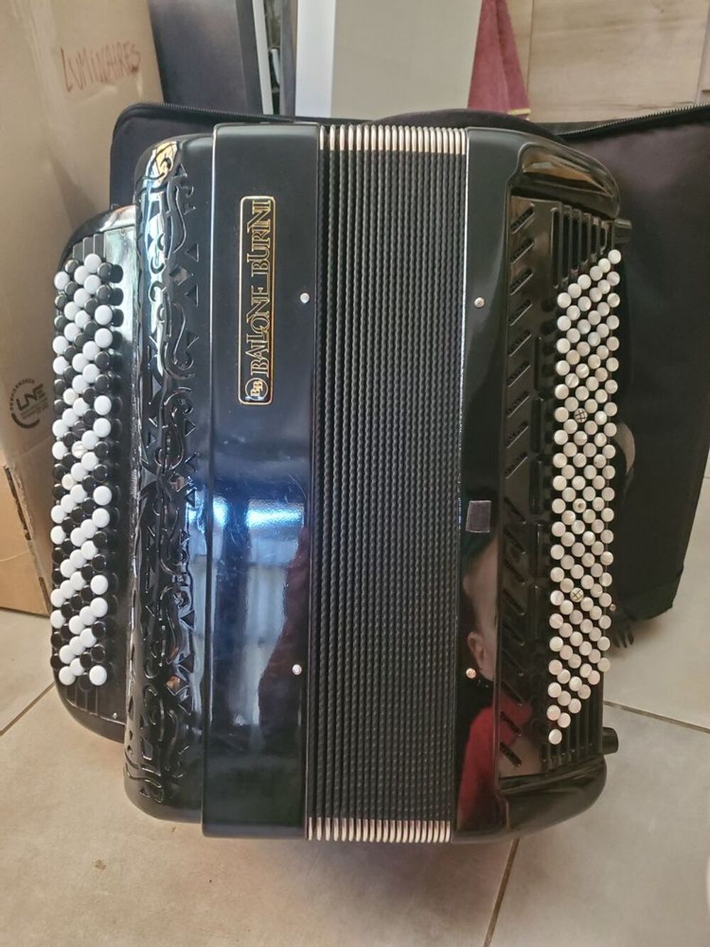 Accord&eacute;on Ballone Burini 4 voix double basson Instruments de musique