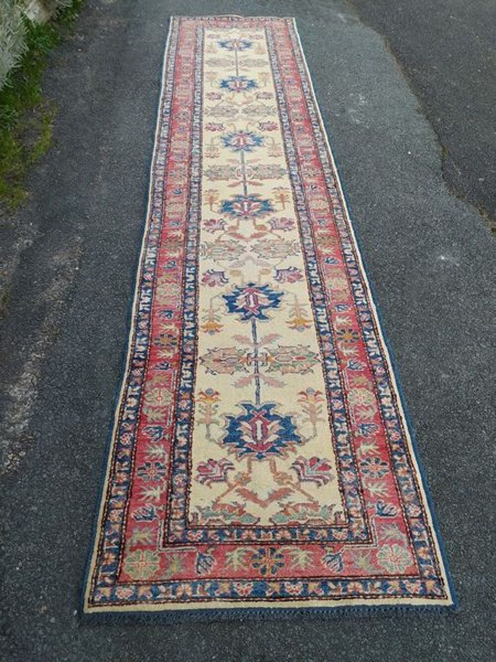 Ancien Tapis Afghan Kazak Laine Fait Main. Décoration
