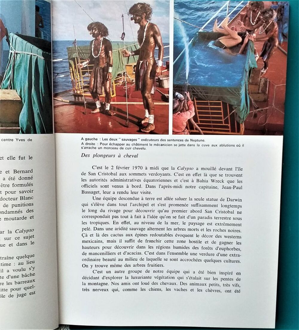J.-Yves COUSTEAU et Ph. DIOLE Trois aventures de la CALYPSO Galapagos - Titicaca - Trous bleus. Livres et BD