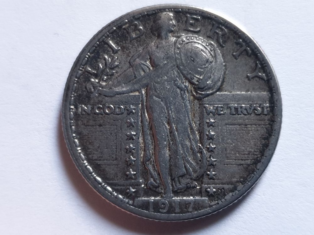 Pi&egrave;ce Quarter Dollar Liberty 1917 