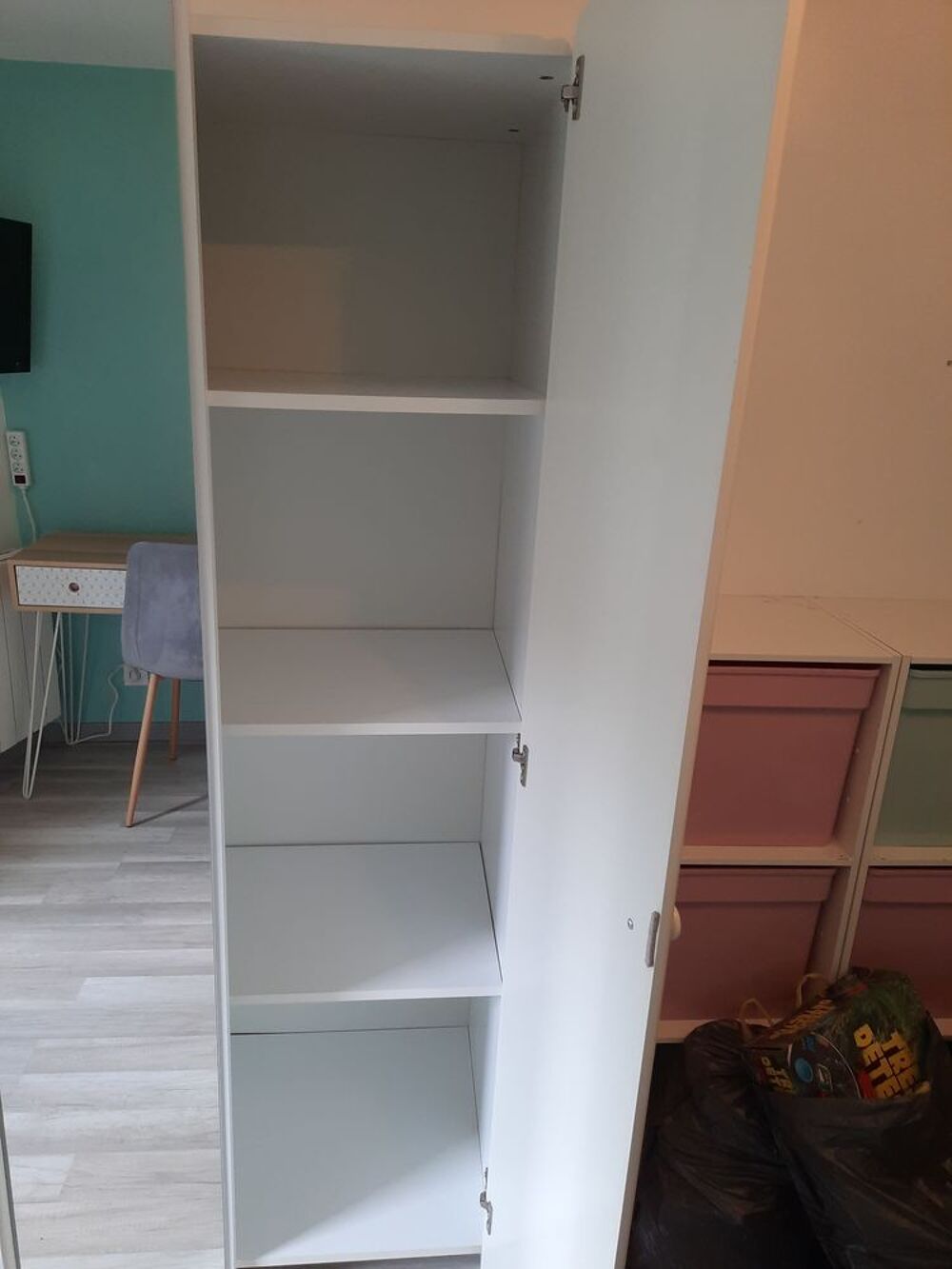 Lit 90&times;190cm+ armoire + table de chevet Mobilier enfants