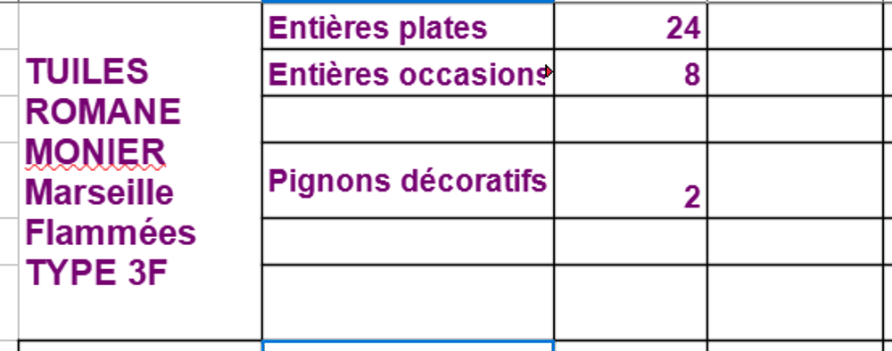 TUILES ROMANES MONIER Bricolage