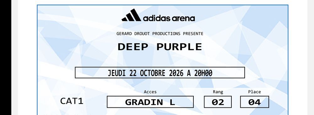 Concert Deep Purple &agrave; Paris Billetterie