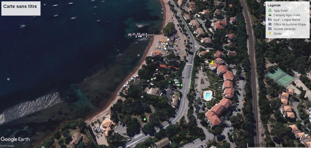   Appartement vue mer bord de plage avec piscines et parking Provence-Alpes-Côte d'Azur, Agay (83530)