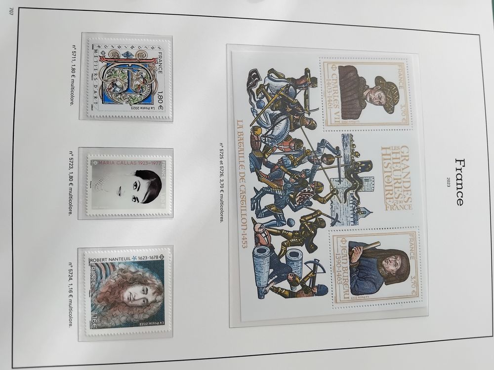 Timbres ann&eacute;e compl&egrave;te 2023 faciale 213 euros tous neufs 