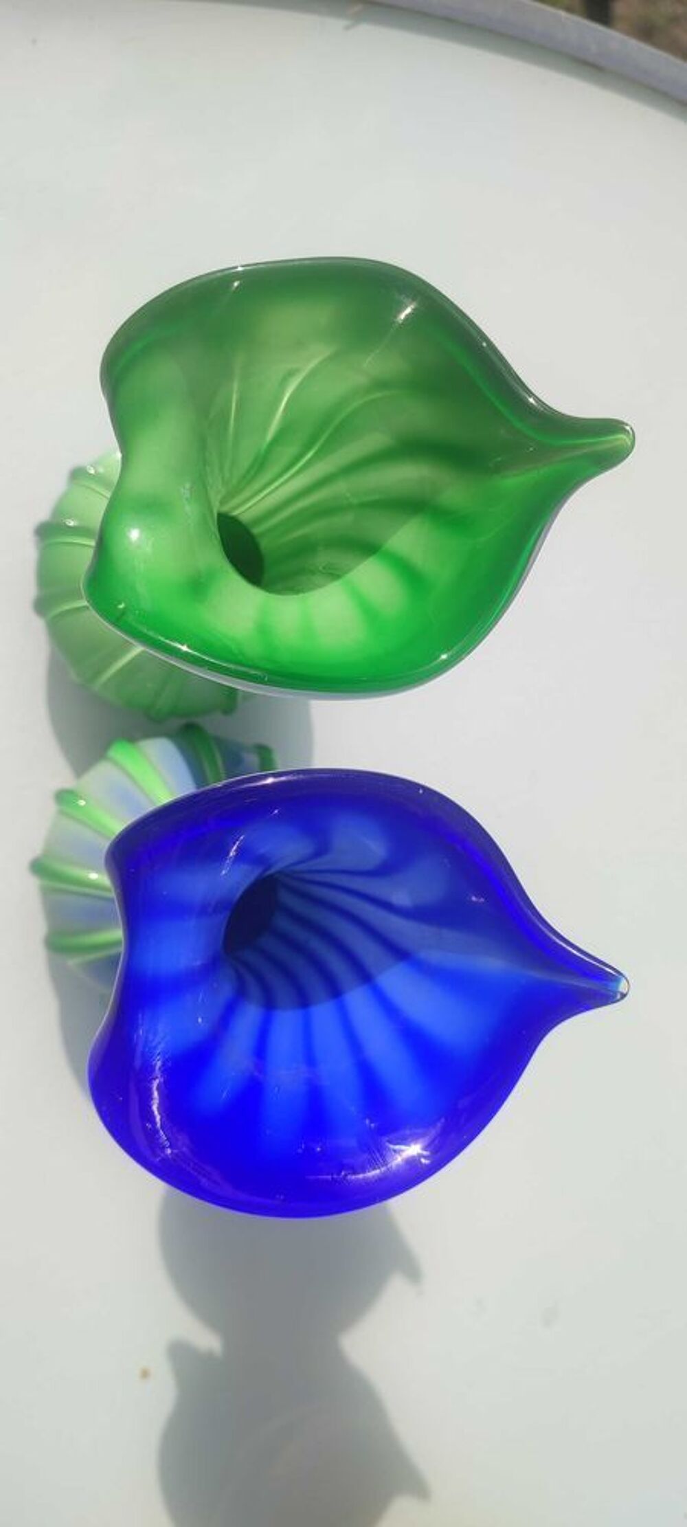 Paire de vases Murano Jack in the Pulpit verre souffl&eacute; 1970 