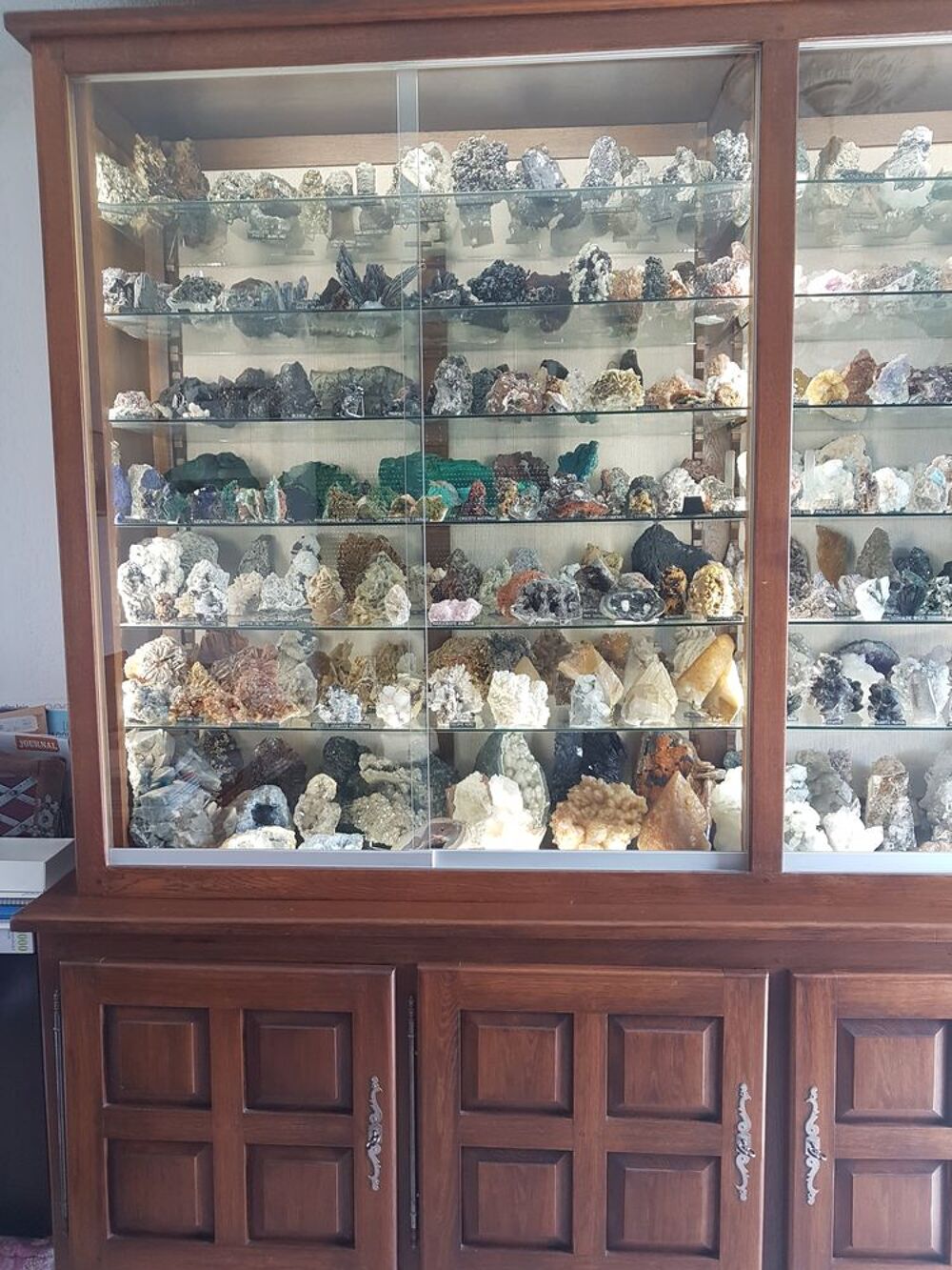 Vitrine min&eacute;raux garnie 