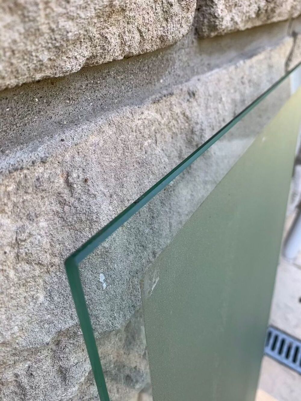 Plateau en verre 99,5 cm x 49,5 cm &eacute;pais 5mm biseaut&eacute; Décoration