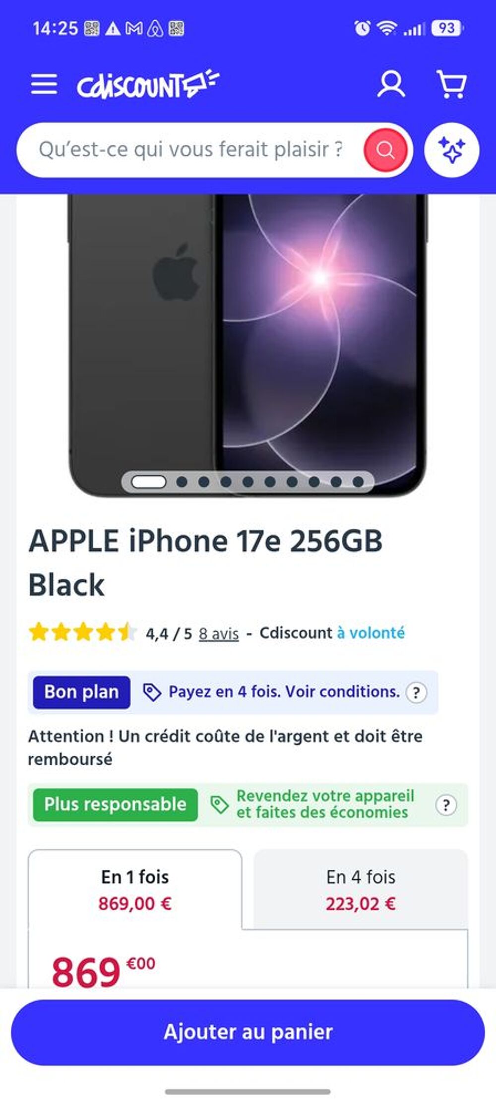 iPhone 17e 256 gb neuf blanc Téléphones et tablettes