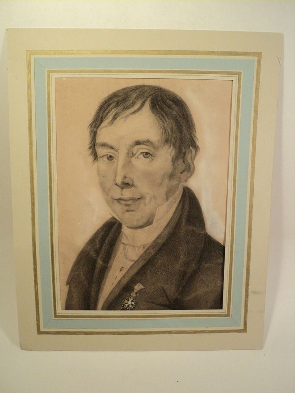 Dessin Portrait Homme M&eacute;daille L&eacute;gion d'Honneur 1er Empire Décoration