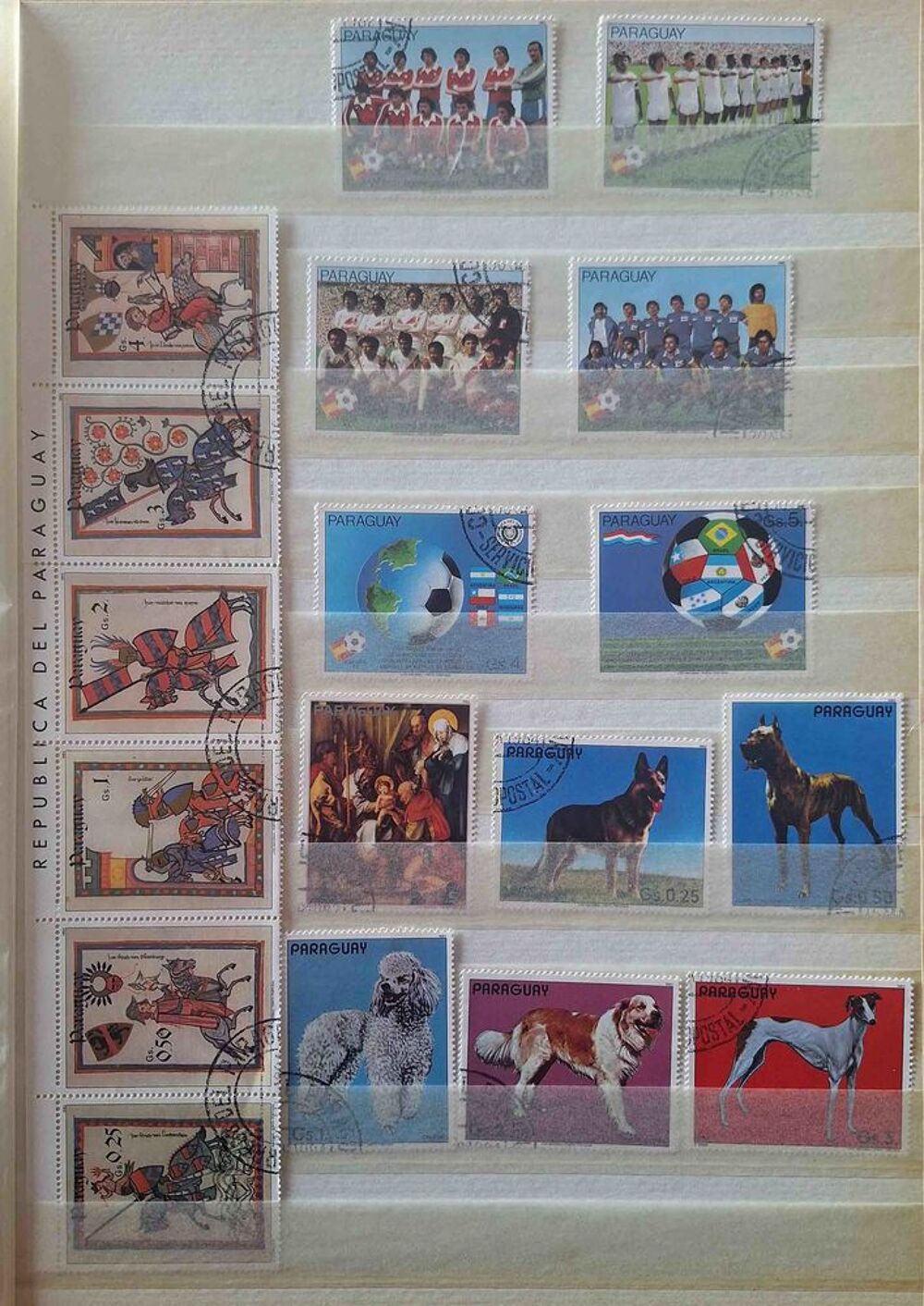 S&eacute;rie de timbres de collection du Paraguay bis 