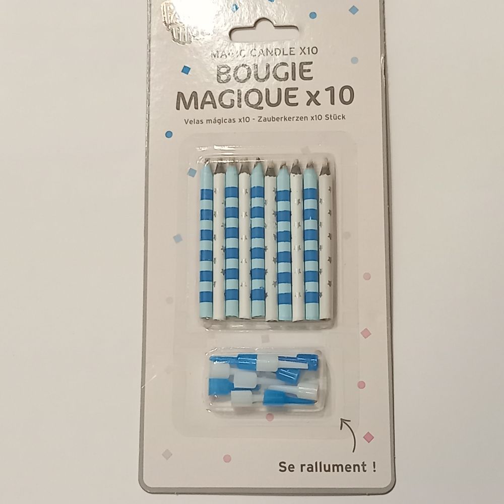 Lot de 10 bougies magiques avec pique Dcoration