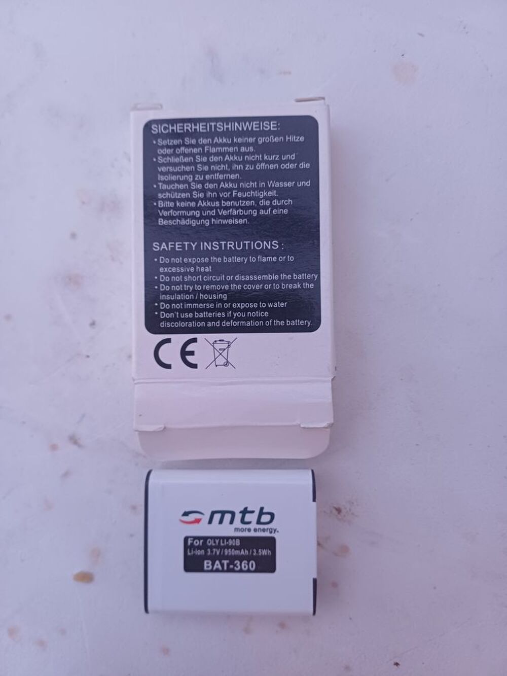 Batterie neuve LI-90B pour OLYMPUS TG4 Photos/Video/TV