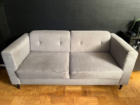 canapé 3 places en tissu gris - 100€ 100 Boulogne-Billancourt (92)