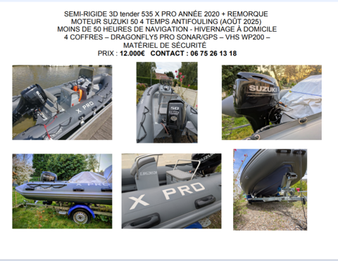 Bateaux &agrave; moteur Pneumatique - Semi-rigide 2020 occasion Rue 80120