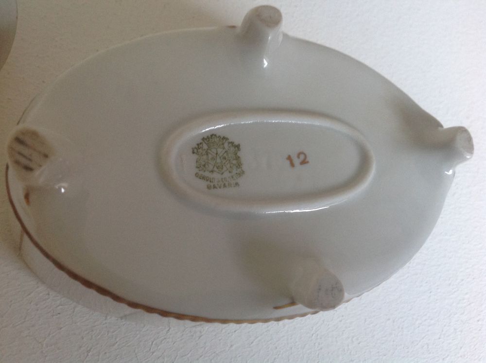 BOITE EN PORCELAINE LIONCEAU GEROLD &amp; CO TETTAU Envoi Possib Décoration