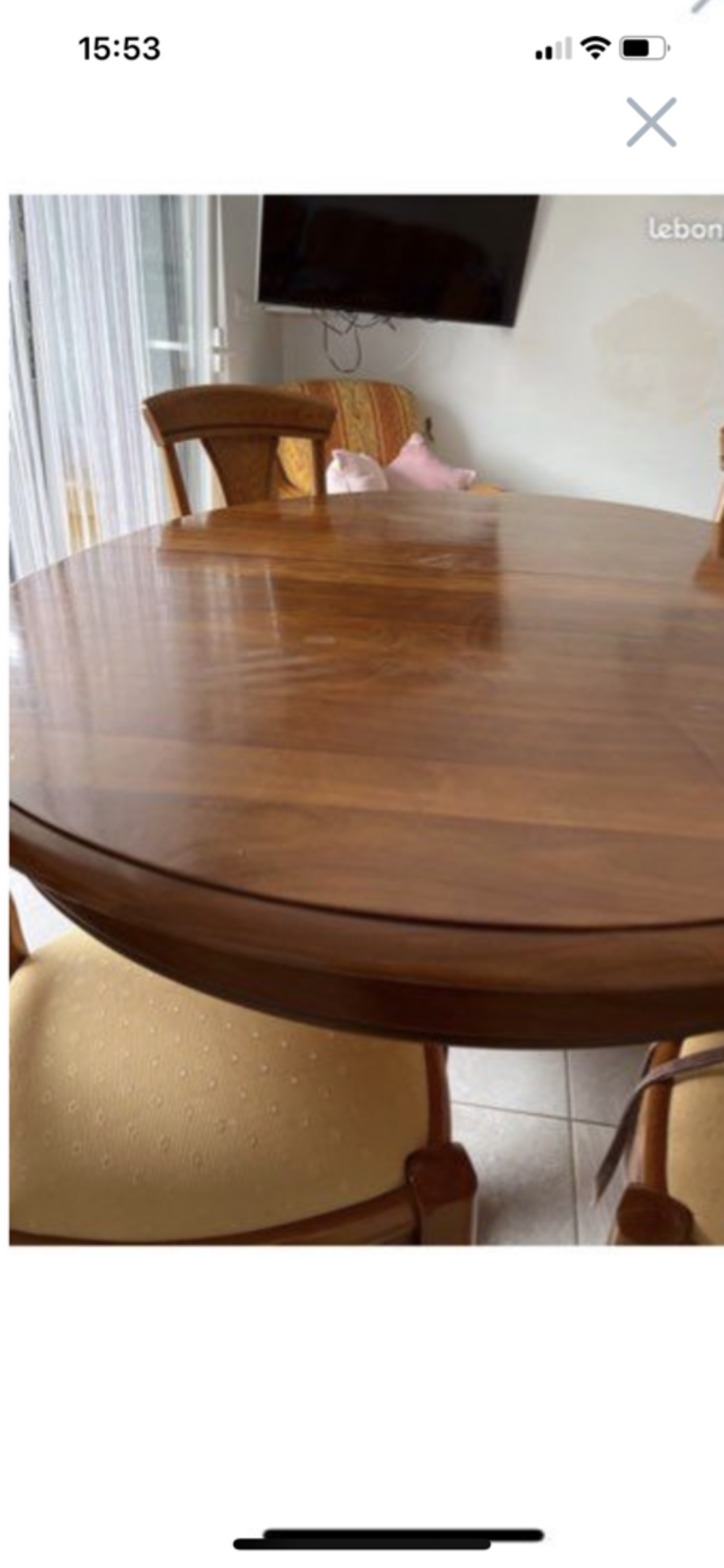 Table extensible bois merisier Meubles