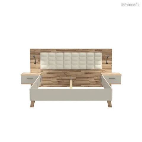 Cadre de lit Queen size Ricciane 160x200 Houssen (68)