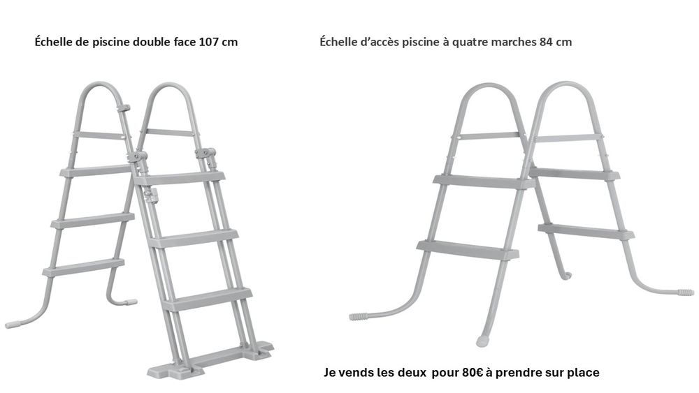 deux echelles de piscine Jardin