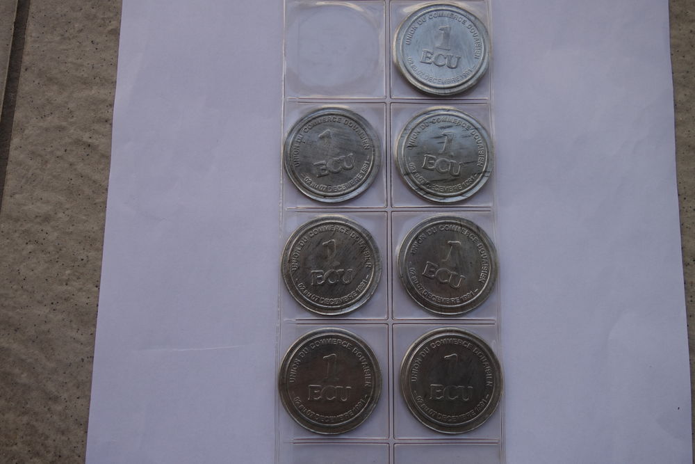 Lot de 6 pi&egrave;ces ECU Union du commerce Douaisien 