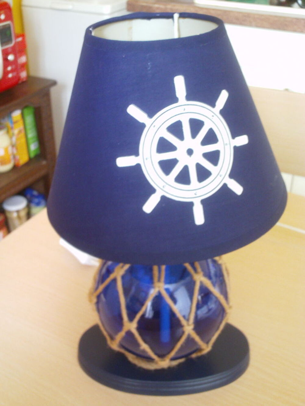 Belle lampe de marin bleu marine boule flotteur220 v N&deg;934 Décoration