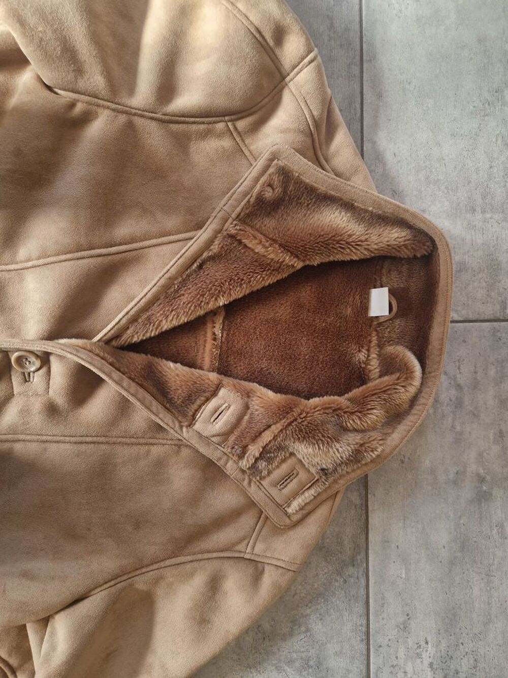 MANTEAU DOUBLE FOURRURE SYNTHETIQUE Vêtements